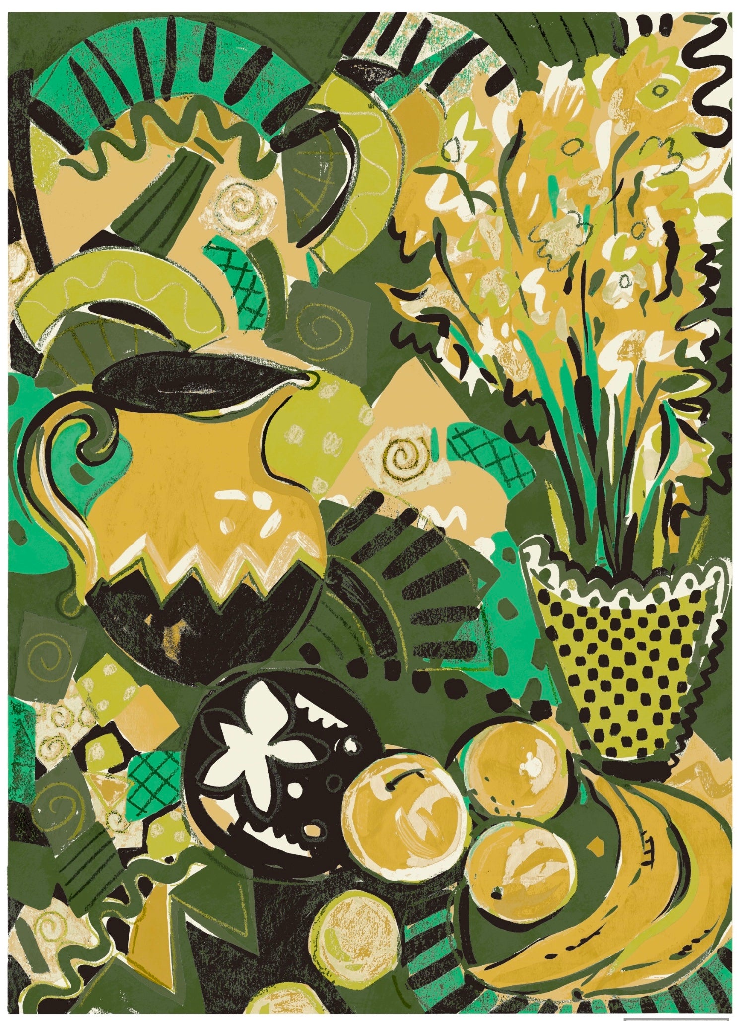 Still life print - Greens