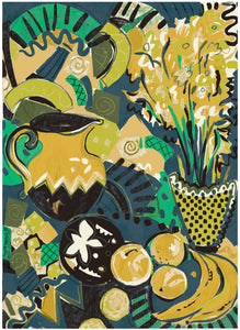 Still life print - Yellow + blue