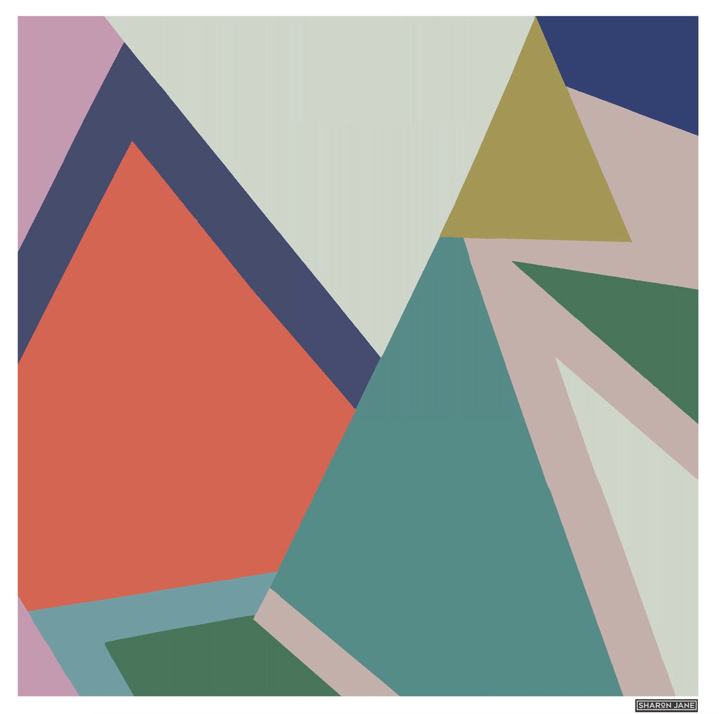 Geometric square print no 3