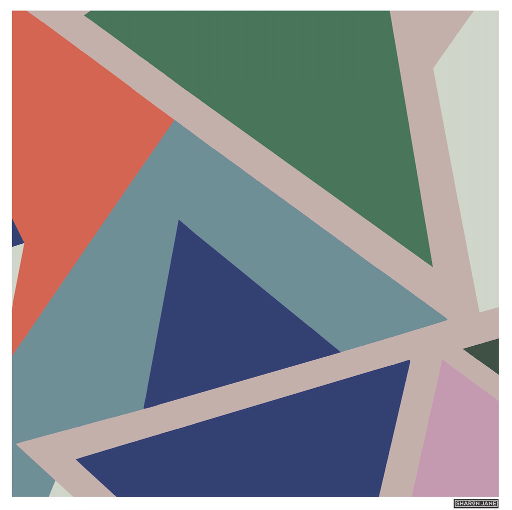 Geometric square print no 2