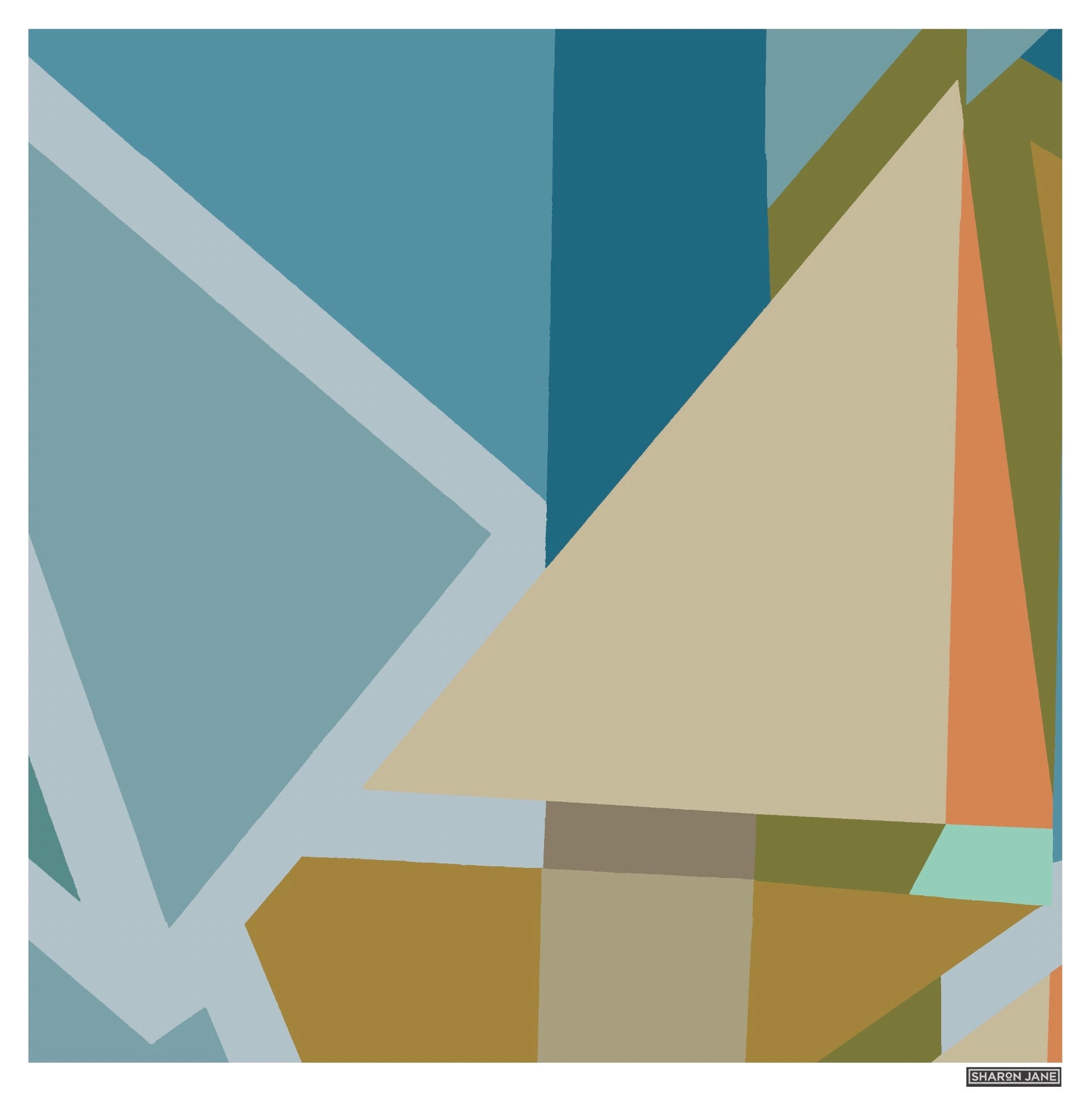 Geometric print no 1 blush