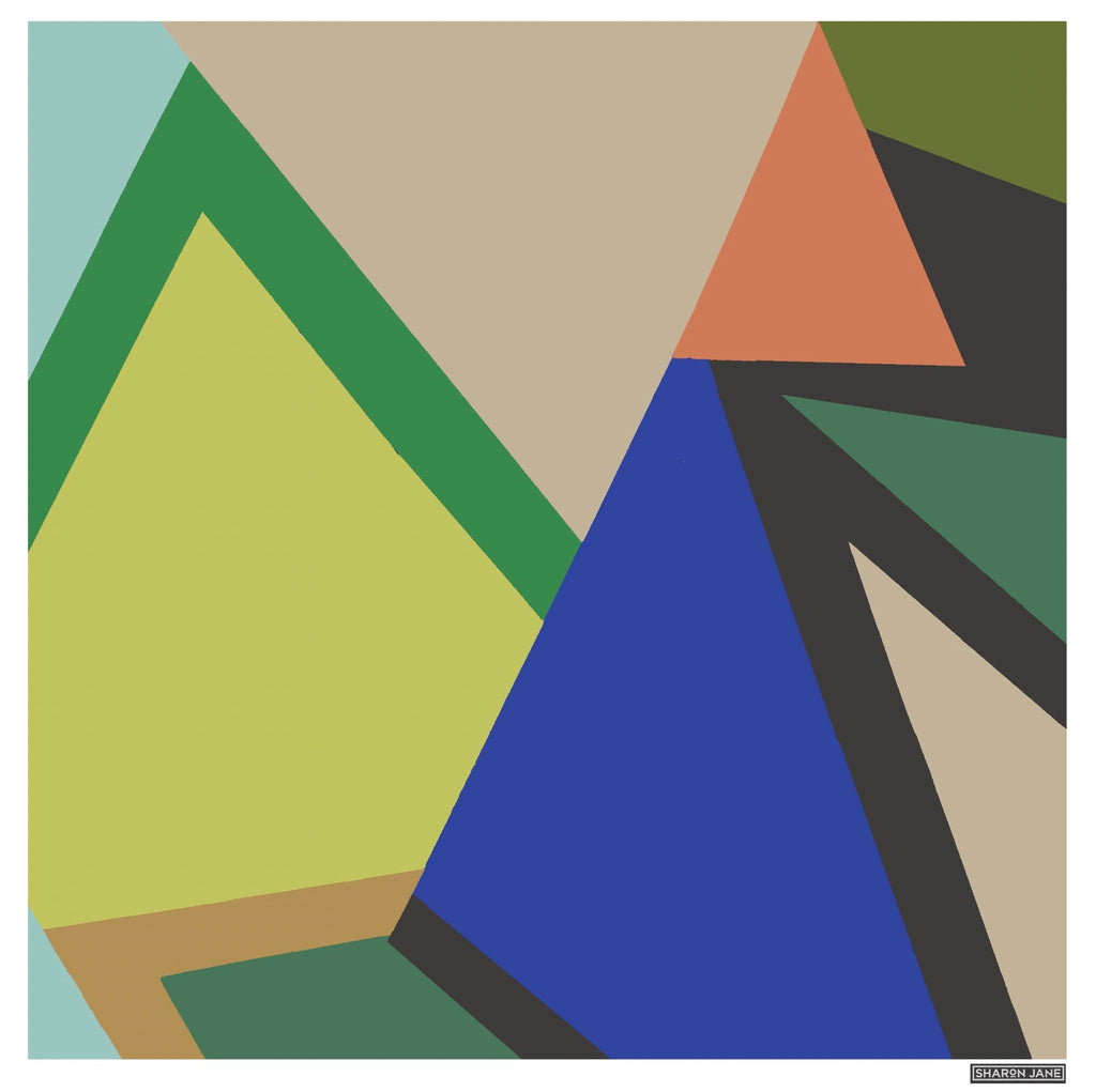 Geometric square print no 3 bright