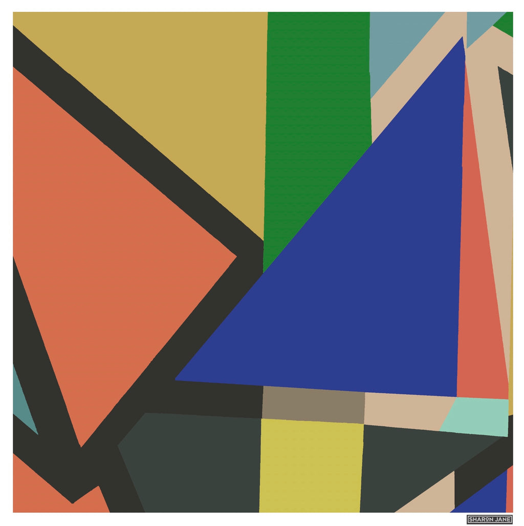 Geometric square print no 1 bright