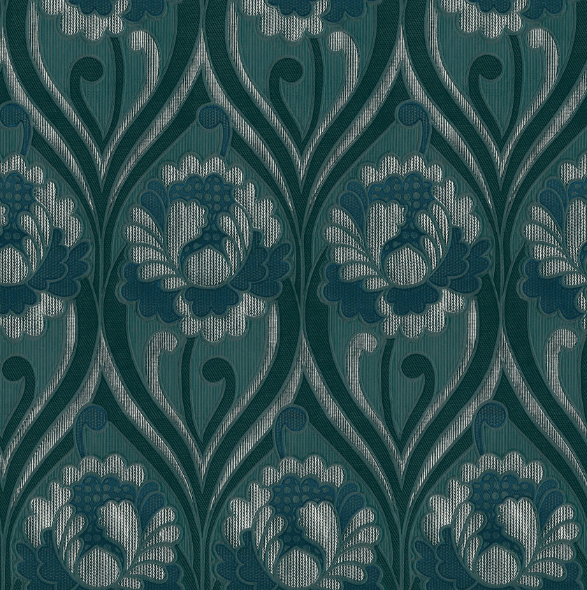 Vintage floral Damask Wallpaper