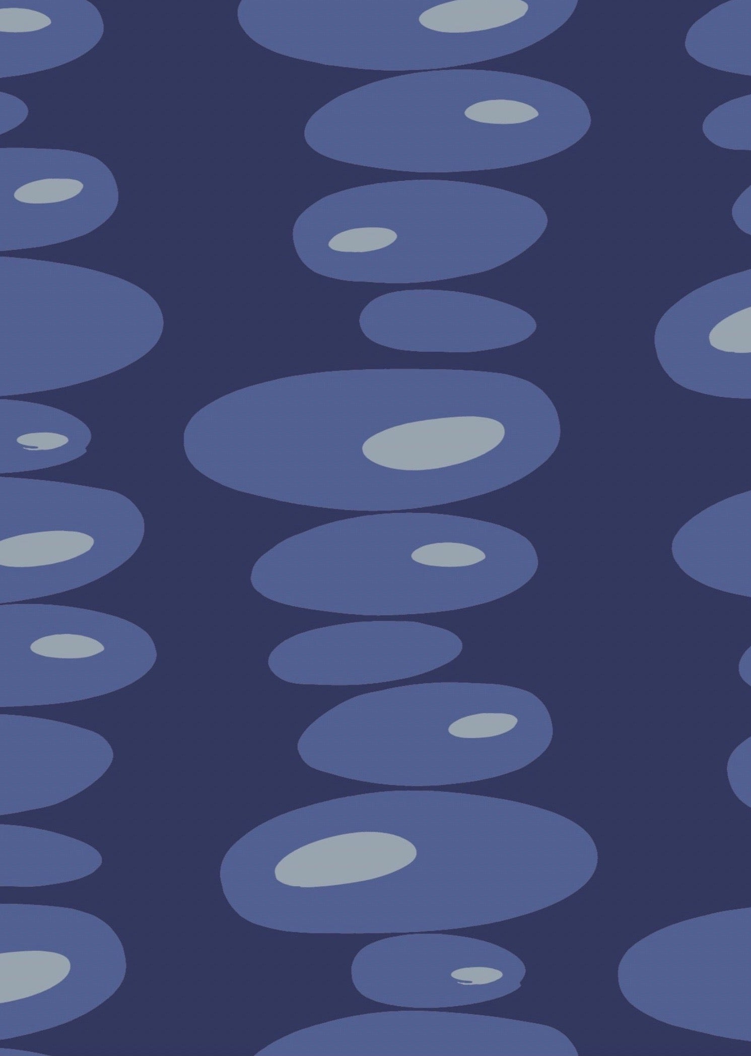 Pebbles Wallpaper - Denim