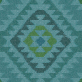 Navajo Wallpaper - Turquoise + Pea