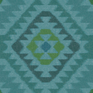 Navajo Wallpaper - Turquoise + Pea