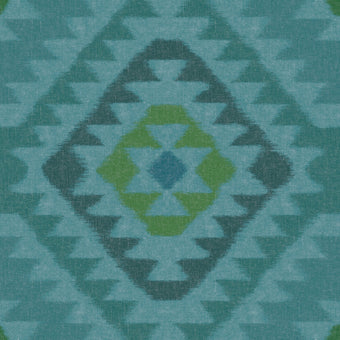 Navajo Wallpaper - Turquoise + Pea