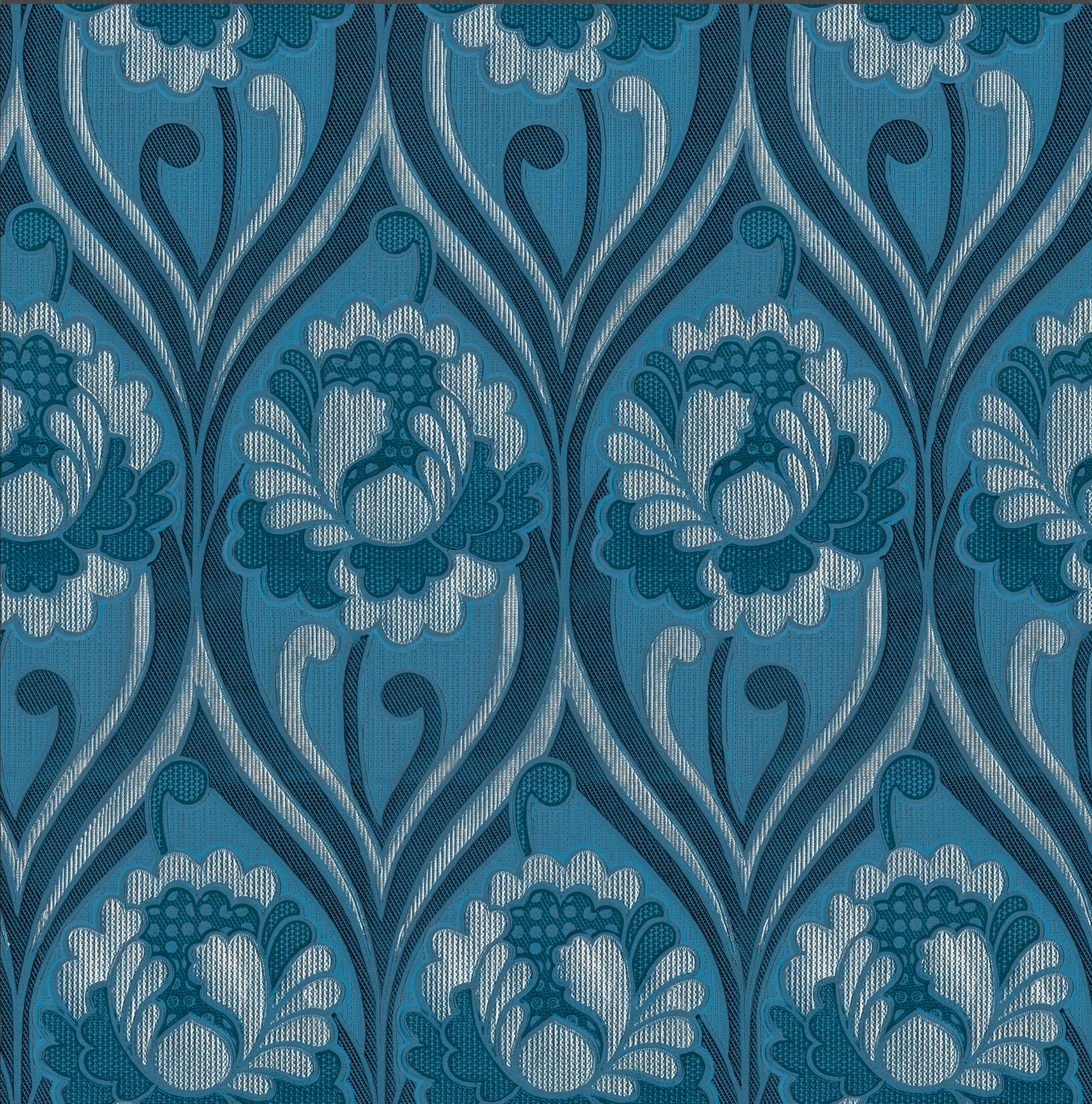 Vintage floral Damask Wallpaper