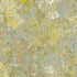 Decorative wallpaper with floral pattern in green and yellow tones