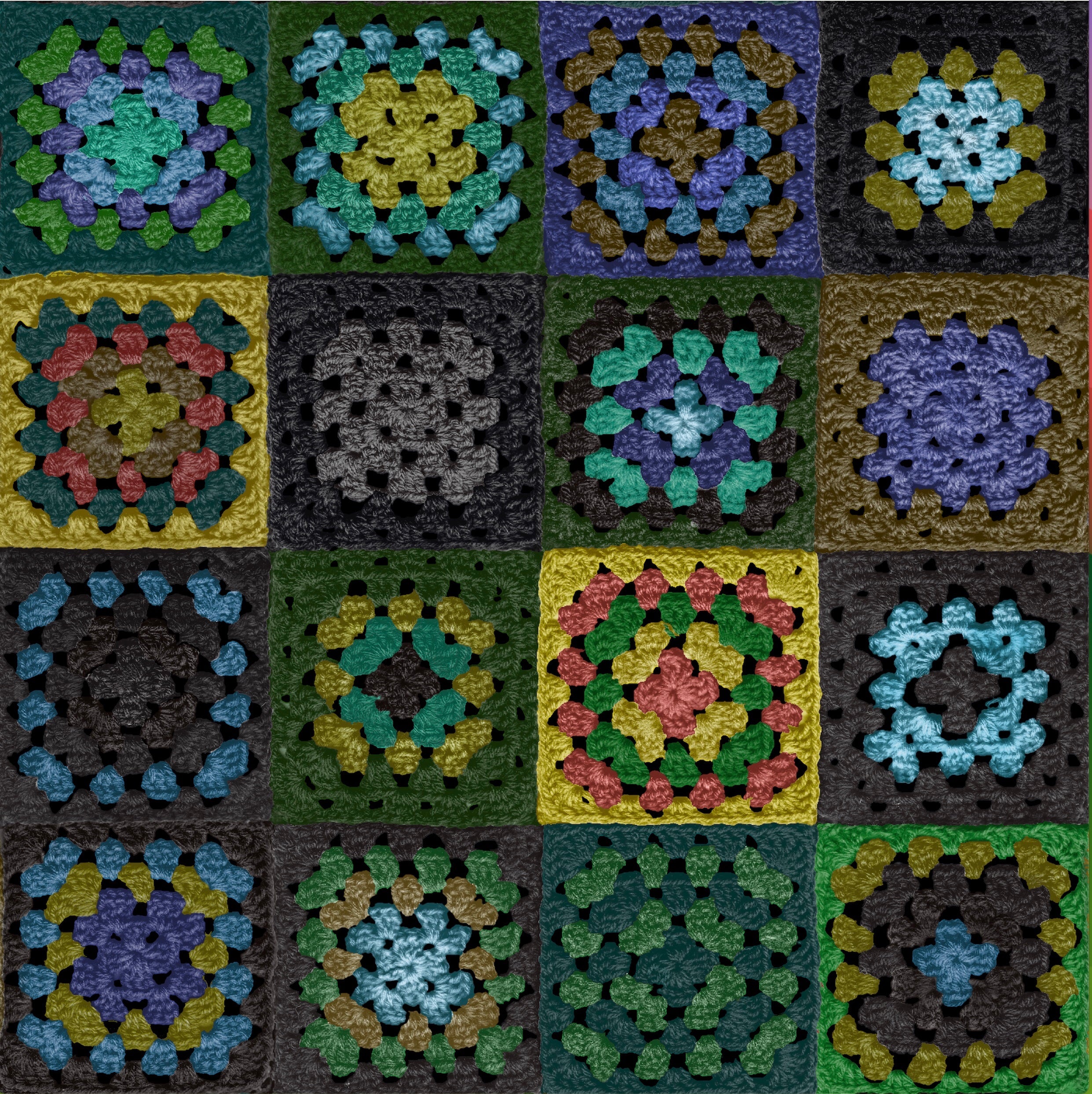 Crochet Wallpaper - Kingfisher
