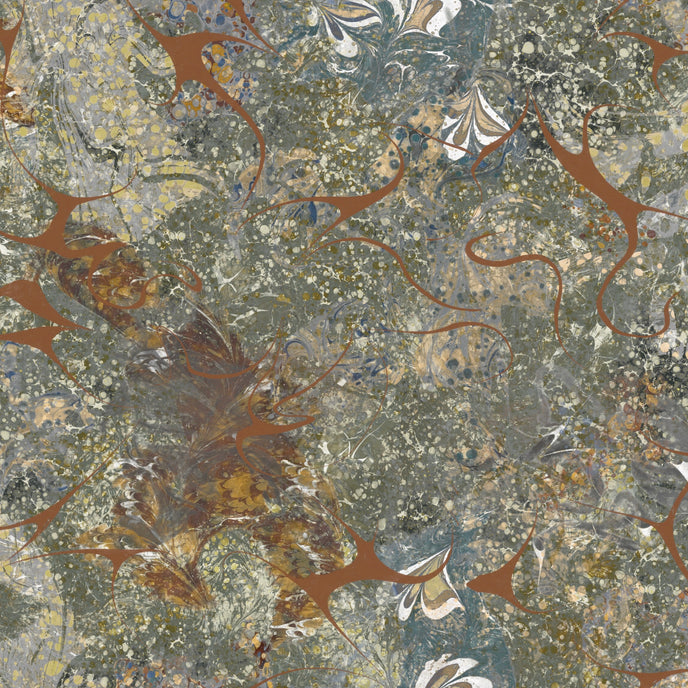 Textured stone surface with brown, gray, and white patterns