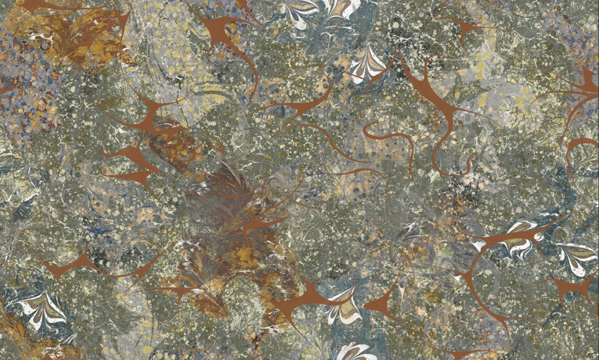 Textured stone surface with brown, gray, and white patterns