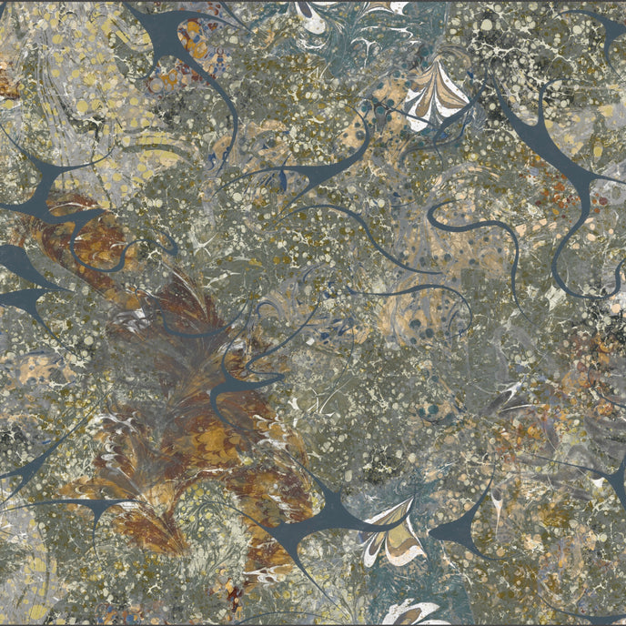 Textured pattern with earthy tones and abstract shapes