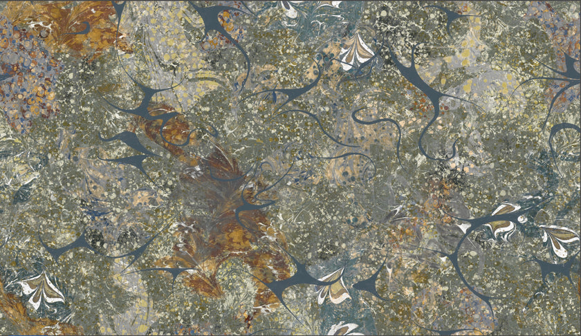 Textured pattern with earthy tones and abstract shapes