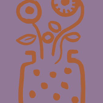 Vase & Flower Print