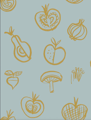 Simple Fruit Motif Wallpaper