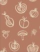 Simple Fruit Motif Wallpaper