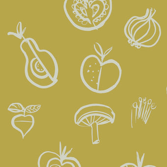 Simple Fruit Motif Wallpaper