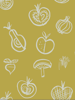 Simple Fruit Motif Wallpaper