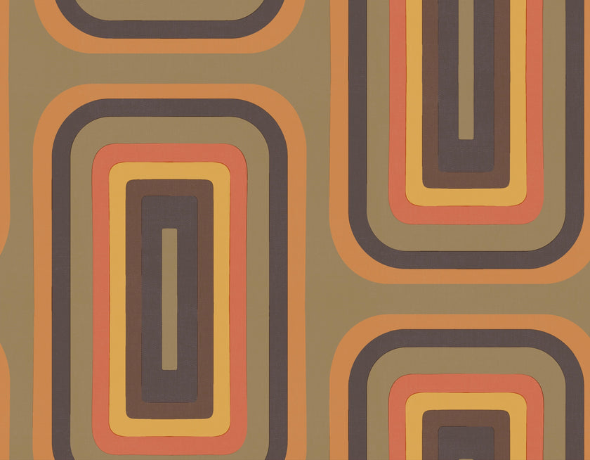 Retro Oblong Geometric wallpaper