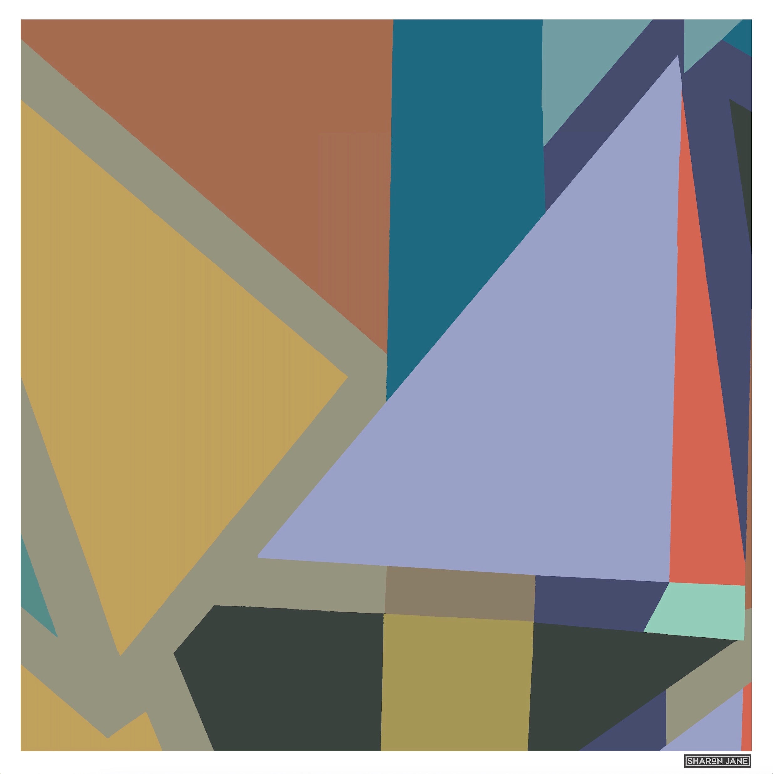 Geometric Square Print