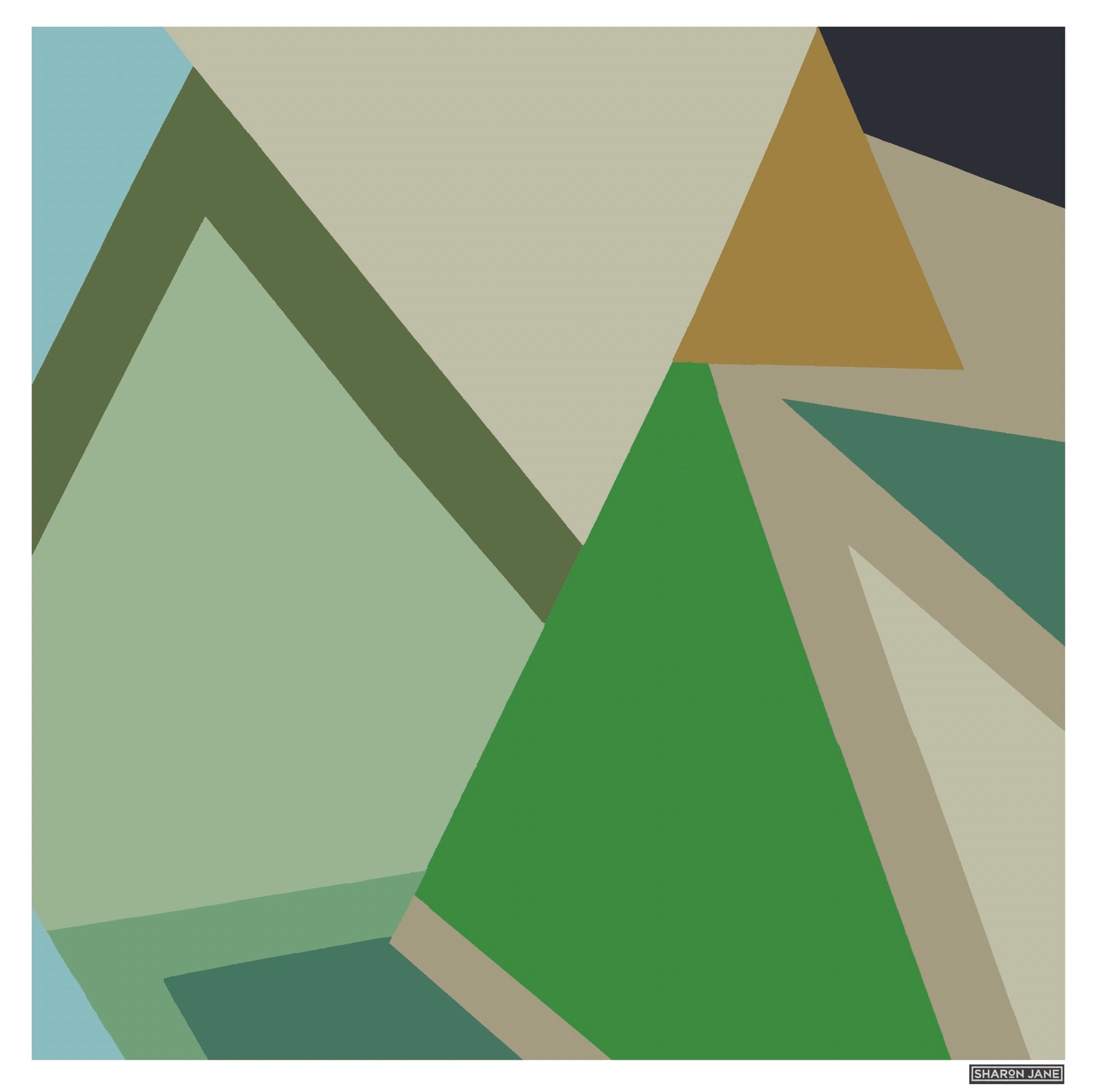 Geometric Square Print