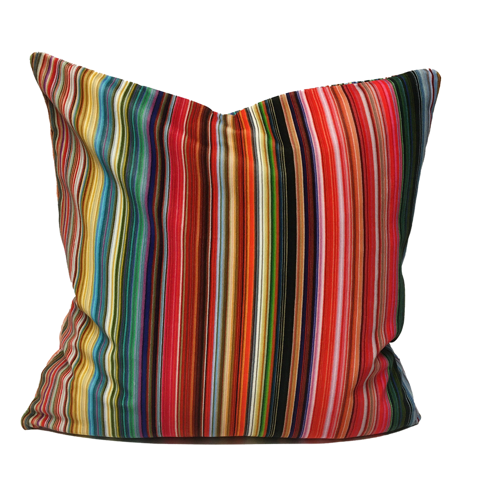 Fine Stripe Velvet Cushion