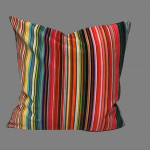 Fine Stripe Velvet Cushion