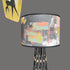 Painterly Abstract Lamp shade - Black