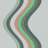 Broad Curvy Retro Stripe Wallpaper
