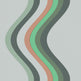 Broad Curvy Retro Stripe Wallpaper