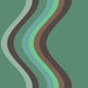 Broad Curvy Retro Stripe Wallpaper