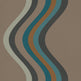 Broad Curvy Retro Stripe Wallpaper