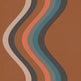 Broad Curvy Retro Stripe Wallpaper