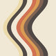 Broad Curvy Retro Stripe Wallpaper
