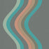 Broad Curvy Retro Stripe Wallpaper