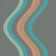 Broad Curvy Retro Stripe Wallpaper