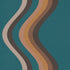 Broad Curvy Retro Stripe Wallpaper