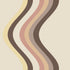 Broad Curvy Retro Stripe Wallpaper