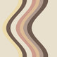 Broad Curvy Retro Stripe Wallpaper