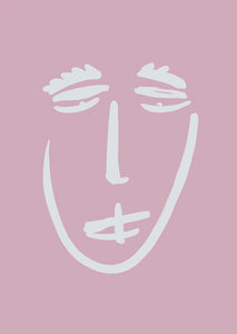 Face print - Rose + Ivory