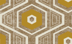 Retro Textured Polygon. Brown + Ochre