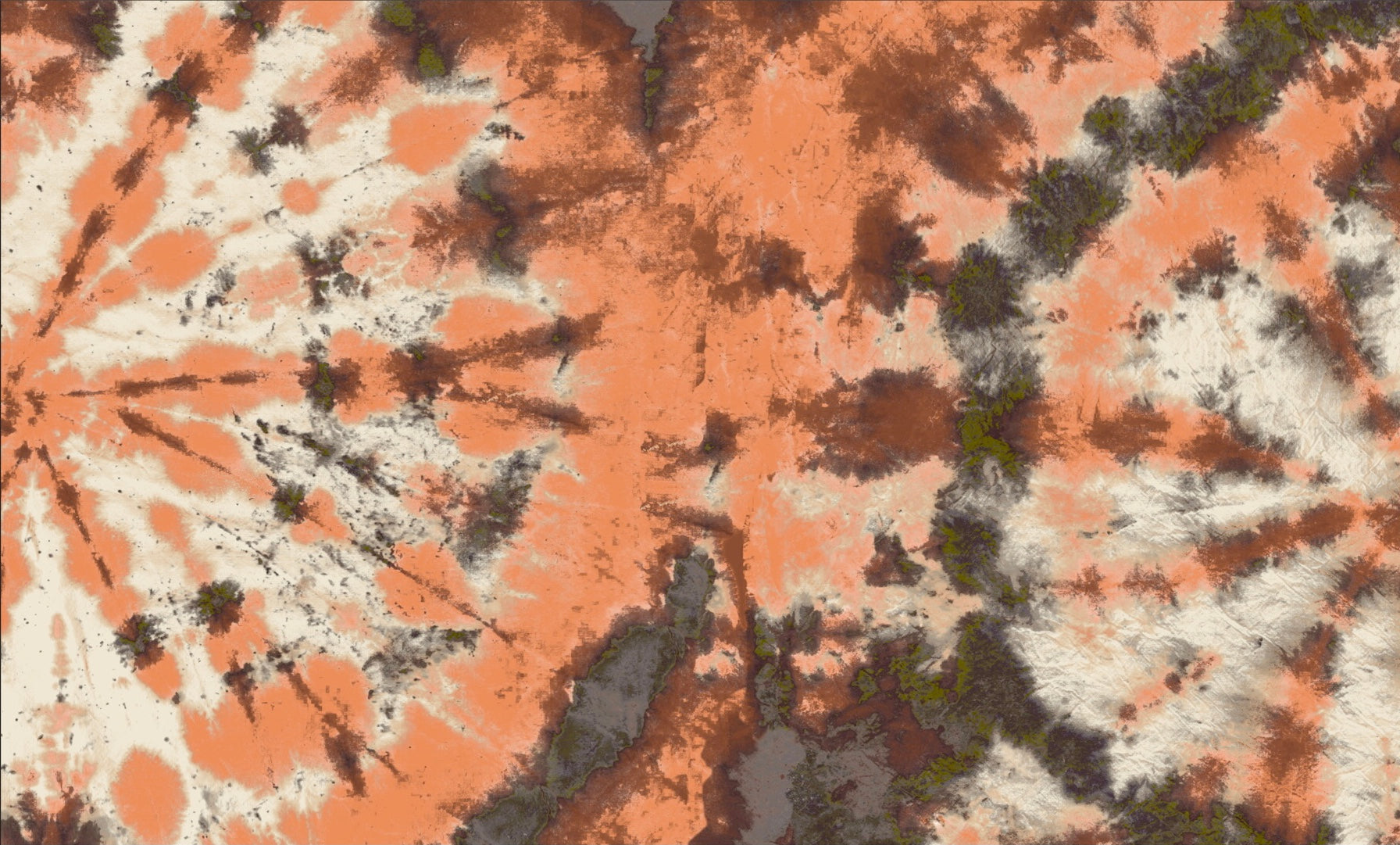 Tie Dye Circle Wallpaper - Coral