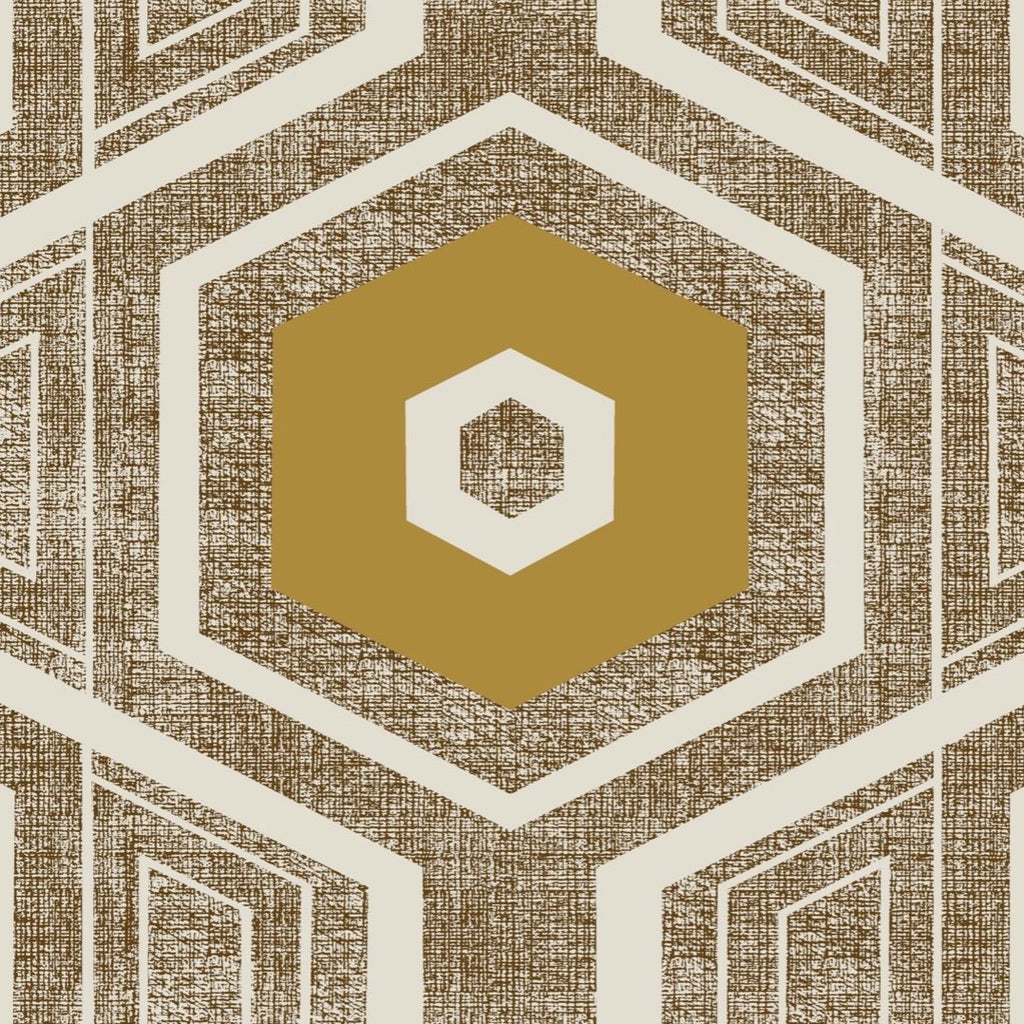 Retro Textured Polygon. Brown + Ochre