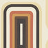 Retro Oblong Geometric wallpaper - Cream  + Orange
