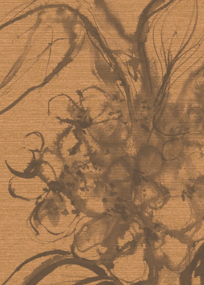 Aquatint Large Panel Floral Wallpaper