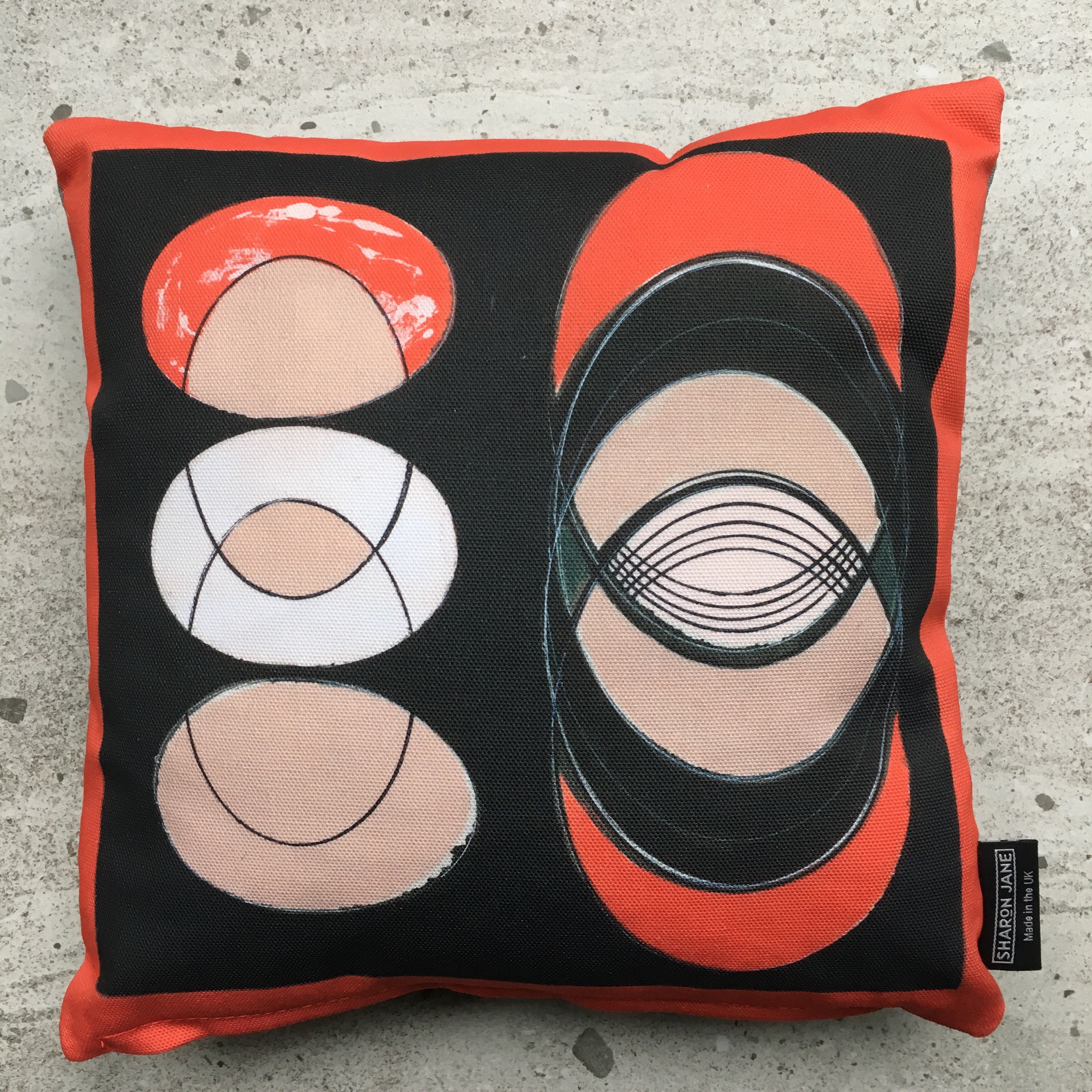 Coral Ellipse Mini Cushion - Was £20 - Now £10