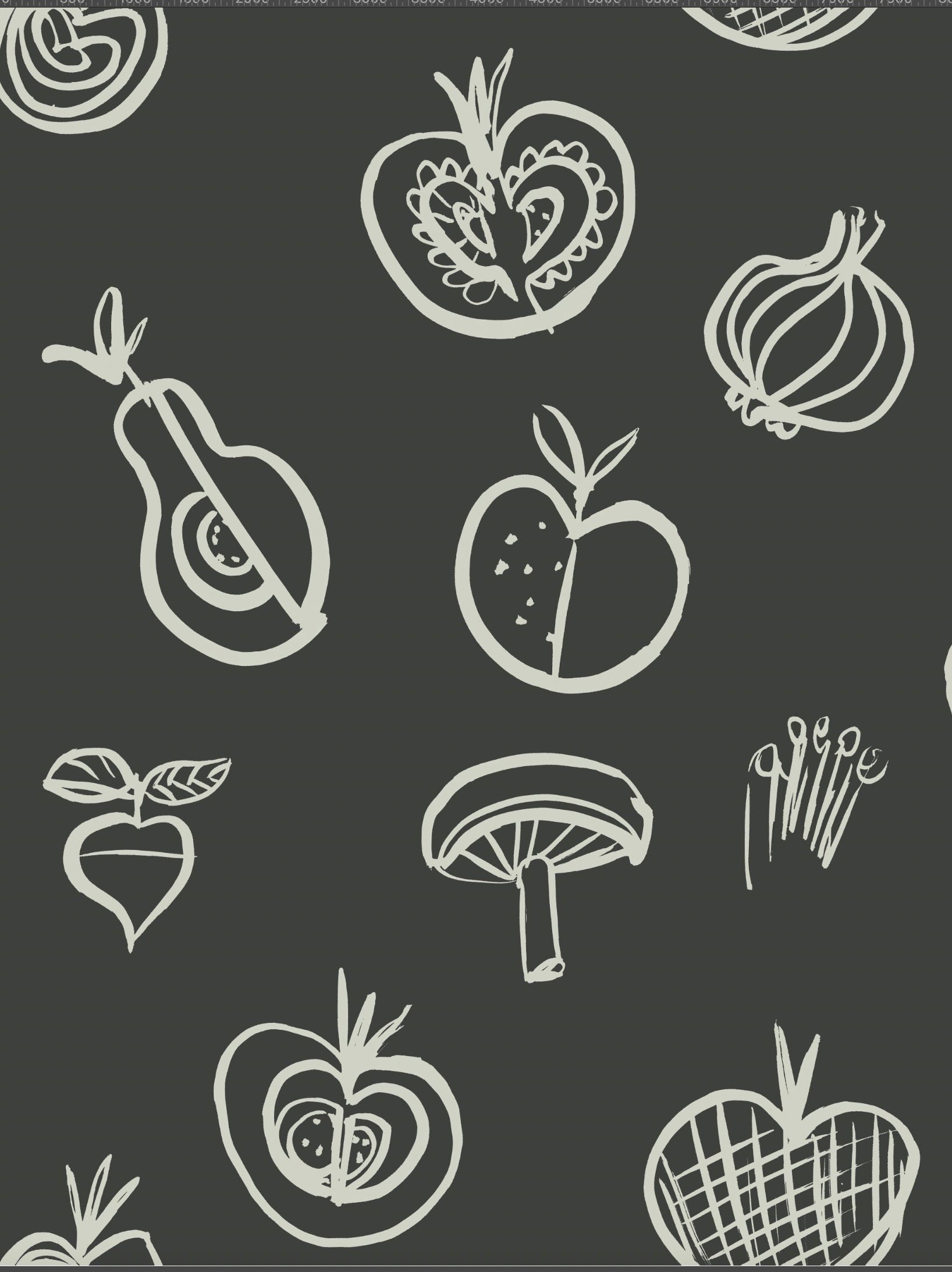 Simple Fruit Motif Wallpaper