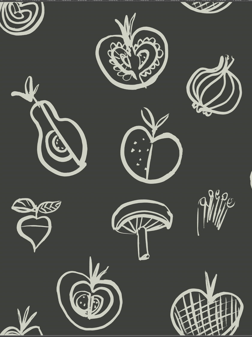 Simple Fruit Motif Wallpaper